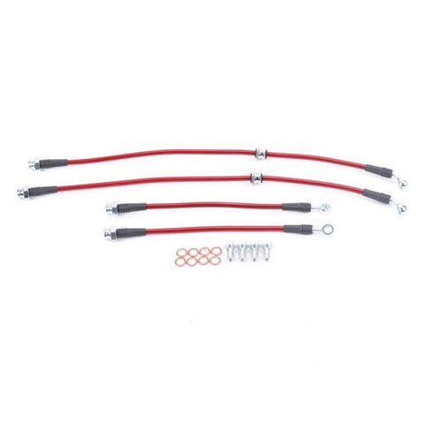 Power Stop 96-98 Nissan 240SX Front & Rear SS Braided Brake Hose Kit - BH00082