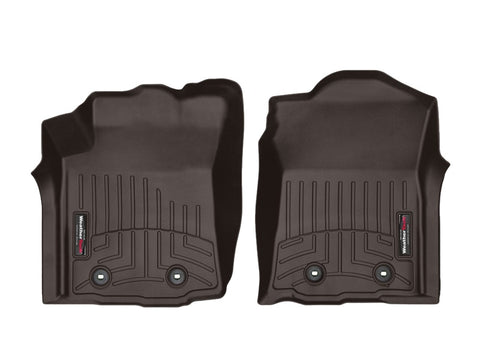 WeatherTech 2018+ Toyota Tacoma Front FloorLiners - Cocoa (Manual Trans Only) - 4713011