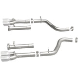 MagnaFlow Axle-Back, SS, 2.5in, Quad Split Rear 3.5in Tip 2015 Dodge Challenger R/T 5.7L - 19210