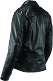 River Road Ironclad Classic Leather Jacket Black Womens - Small - 094376