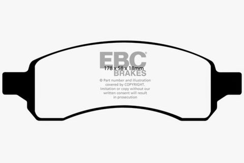 EBC 06-07 Chevrolet SSR 6.0 Greenstuff Front Brake Pads - DP21761