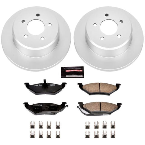 Power Stop 97-99 Chrysler Town & Country Rear Z17 Evolution Geomet Coated Brake Kit - CRK5149
