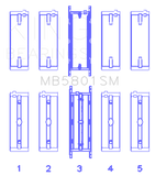 King BMW N63/S63 (Size +0.25mm) Crankshaft Main Bearing Set - MB5801SM0.25