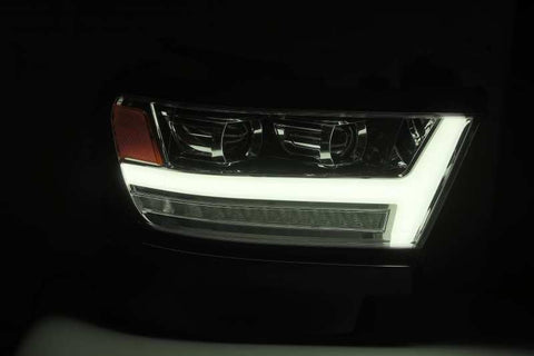 AlphaRex 19-20 Dodge Ram 1500 LUXX LED Proj Headlights Plank Chrome w/Activ Light/Seq Signal/DRL - 880544