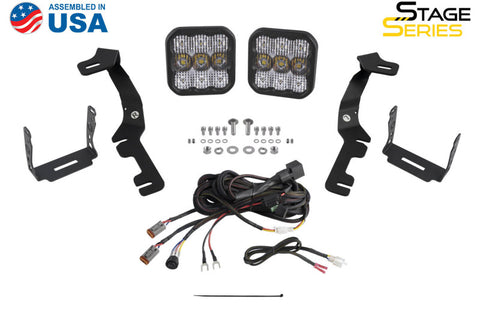 Diode Dynamics Stage Series Ditch Light Kit for 2019-Present Ram SS3 - Yellow Pro Combo - DD7602