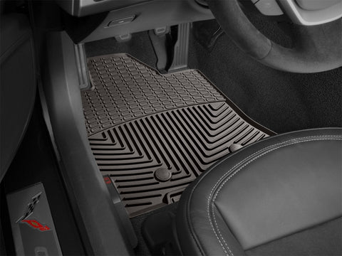 WeatherTech 2019+ Chevrolet Silverado 1500 Crew Cab Front Rubber Mats - Cocoa - W489CO