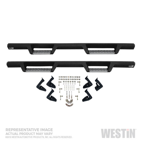 Westin/HDX Stainless 15-18 Ford F-150 SC/17-18 F-250/F-350 CC Drop Nerf Step Bars - Textured Black - 56-139452