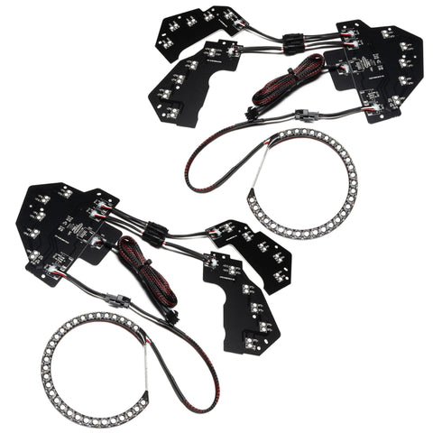 Oracle 18-21 Ford Mustang Dynamic DRL w/ Halo Kit & Sequential Turn Signal - ColorSHIFT - 1446-332