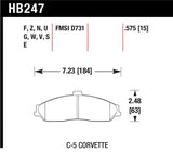 Hawk 97-06 Corvette (incl C5 Z06) HPS Street Front Brake Pads - HB247F.575