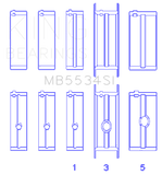 King Chrysler/Jeep 318ci (Size STD) Main Bearing Set - MB5534SI