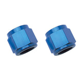 Russell Performance -8 AN Tube Nuts 1/2in dia. (Blue) (2 pcs.) - 660580