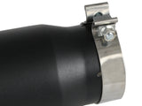 aFe Power Diesel Exhaust Tip Black- 4 in In x 5 out X 12 in Long Bolt On (Right) - 49T40501-B12