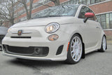 Rally Armor 12-18 Fiat 500 Red Mud Flap w/White Logo - MF25-UR-RD/WH