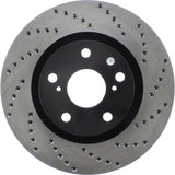 StopTech 07-13 Lexus ES 250/ES 300/ ES330/ES350 SportStop Drilled Left CRYO Front Rotor - 128.44146CL