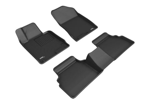 3D MAXpider 20+ Hyundai Sonata Kagu 1st & 2nd Row Floormats - Black - L1HY10301509