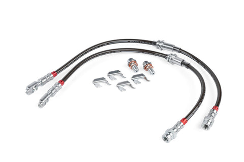 APR 15-20 Audi A3/A3 Quattro/S3/15-24 VW Golf R Braided Stainless Steel Brake Line Set - Front - BRK00050