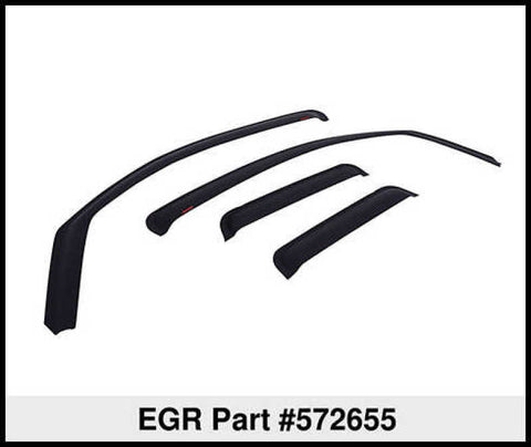EGR 09-12 Dodge Ram F/S Pickup Quad Cab In-Channel Window Visors - Set of 4 - Matte (572655) - 572655