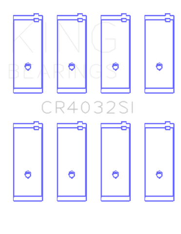 King Toyota SOHC 8V/16V / 4AGE/4AGEC/4AGELC DOHC 16V Silicon Bi-Metal Alum Rod Bearing Set - CR4032SI