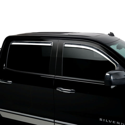 Putco 14-18 Chevy Silverado LD - 4 Door - Double Cab Element Chrome Window Visors - 480442
