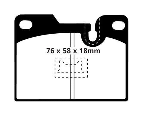 EBC 79-88 Porsche 924 2.0 Turbo Redstuff Rear Brake Pads - DP3346C