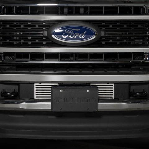 Putco 23-24 Ford F250/F350 Super Duty Bar Design Bumper Grille Inserts - Polished SS - 86172