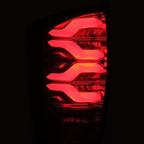 AlphaRex 16-20 Toyota Tacoma PRO-Series LED Tail Lights Jet Black - 680010