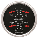 AutoMeter Gauge Quad 5in. 0 Ohm(e) to 90 Ohm(f)Elec Designer Black - 1419