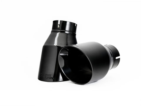 AWE Tuning Audi B9 A5 Touring Edition Exhaust Dual Outlet - Diamond Black Tips (Includes DP) - 3015-33090