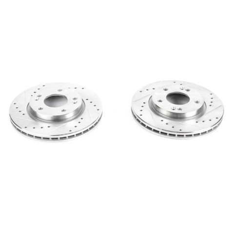 Power Stop 07-10 Hyundai Elantra Front Evolution Drilled & Slotted Rotors - Pair - JBR1325XPR