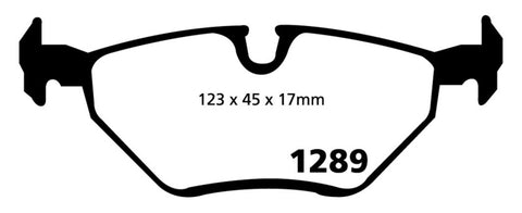 EBC 99-02 BMW Z3 2.5 Yellowstuff Rear Brake Pads - DP41289R