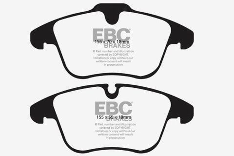 EBC 13-15 Jaguar XF 2.0 Turbo Redstuff Front Brake Pads - DP31911C