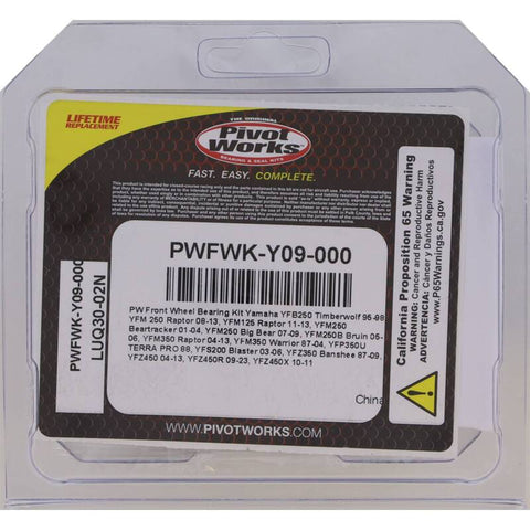 Pivot Works 11-13 Yamaha YFM125 Raptor - Front Wheel Bearing Kit - PWFWK-Y09-000