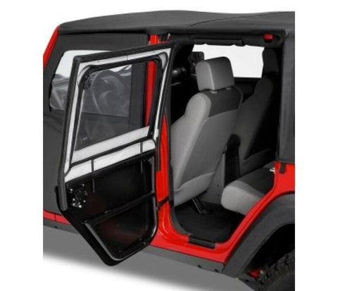 Bestop 07-18 Jeep Wrangler JK 4-Door Element Upper Doors (Rear Doors Black Twill) - 51806-17