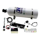 Nitrous Express 05-10 Ford Mustang 4.6L 3 Valve Nitrous Plate Kit (50-150HP) w/15lb Bottle - 20947-15