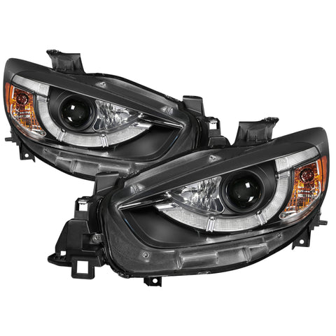 Spyder Mazda CX-5 13-15 Projector Headlights - DRL LED - Black PRO-YD-MCX513-DRL-BK - 5083319