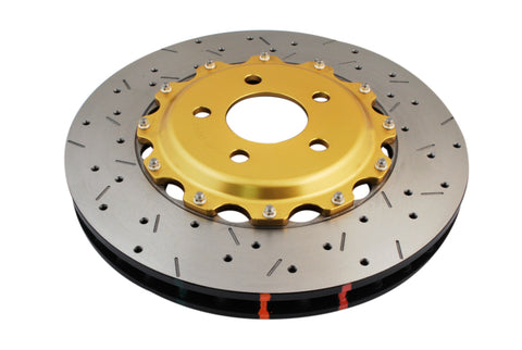 DBA 05-12 Corvette C6 w/Z06 pkg Front Drilled & Slotted 5000 Series 2 Piece Rotor Assembled w/ Gold - 52992GLDXS