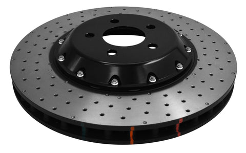 DBA 15-20 Ford Mustang GT Perf Package (380mm Front Rotor) Front 5000 Series Drilled Rotor w/Blk Hat - 52166BLKXD