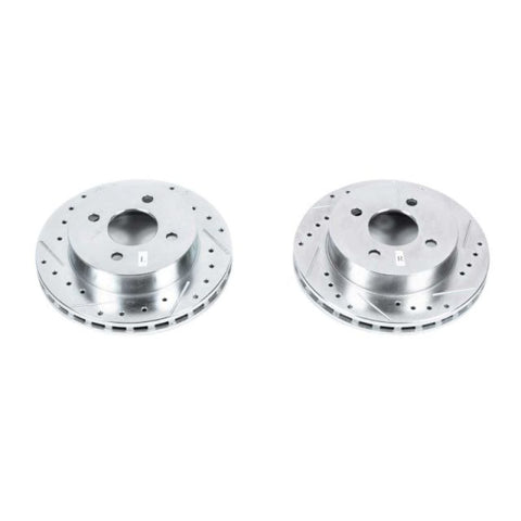 Power Stop 1993 Ford Mustang Rear Evolution Drilled & Slotted Rotors - Pair - AR8123XPR