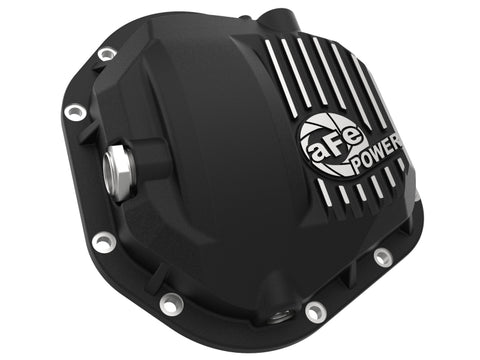 aFe Pro Series Dana 60 Front Differential Cover Black w/ Machined Fins 17-20 Ford Trucks (Dana 60) - 46-71100B