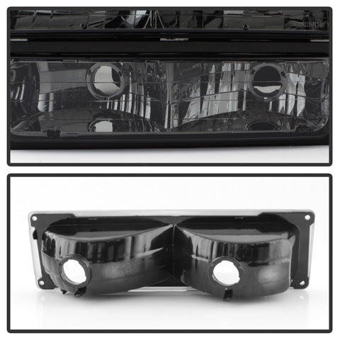 xTune Chevy Suburban 94-98 Headlights w/ Corner & Parking Lights 8pcs Smoked HD-JH-CCK88-AM-SM-SET - 5072238