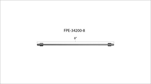 Fleece Performance 8in High Pressure Fuel Line (8mm x 3.5mm Line M14x1.5 Nuts) - FPE-34200-8