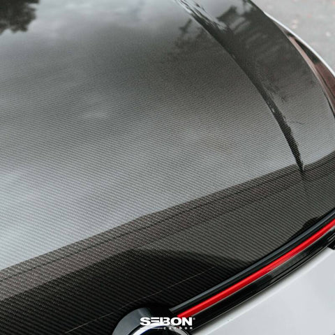 Seibon 22-23 Volkswagen Golf GTI/R OEM Style Carbon Fiber Hood - HD22VWG8-OE