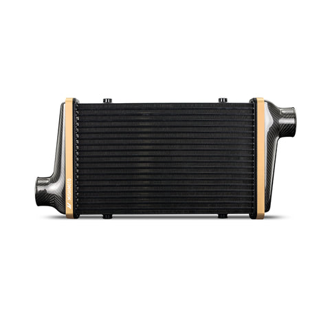 Mishimoto Universal Carbon Fiber Intercooler - Matte Tanks - 450mm Gold Core - S-Flow - C V-Band - MMINT-UCF-M4G-S-C