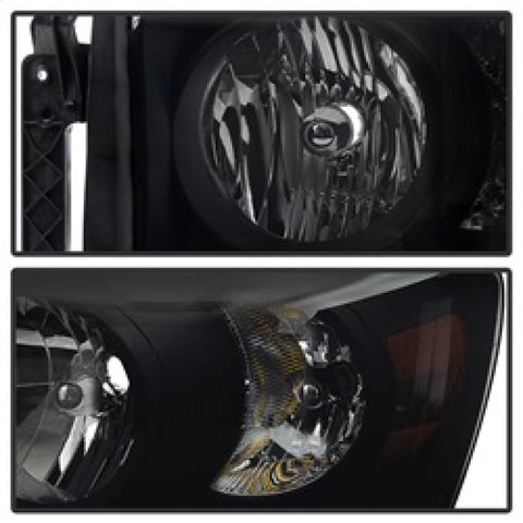 xTune Dodge Ram 1500 06-08 Amber Crystal Headlights Black Smoked HD-JH-DR06-AM-BSM - 9030369