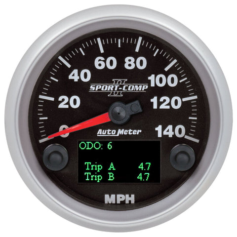 Autometer Sport-Comp II 3-3/8in 140MPH SPN 84 Speedometer - 880828