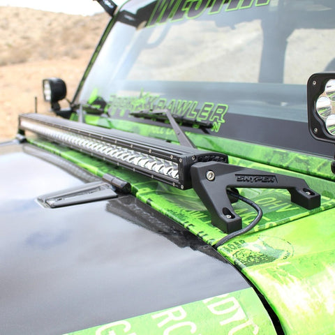 Westin/Snyper 07-17 Jeep Wrangler Snyper LED Cowl Mount - Textured Black - 62-41025