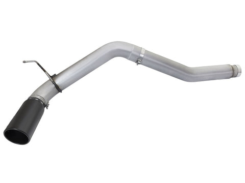 aFe Atlas Exhaust 5in DPF-Back Al Steel 2016 Nissan Titan XD V8-5.0L Black Tip - 49-06112-B