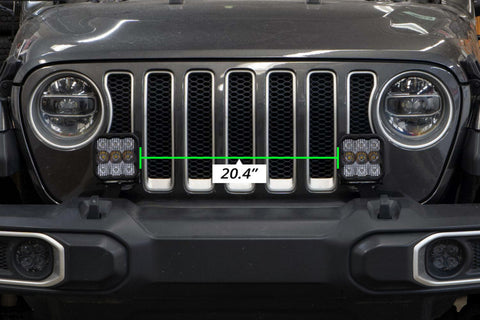 Diode Dynamics 18-21 Jeep JL Wrangler SS5 Bumper LED Pod Light Kit - Yellow Pro Driving - DD7291
