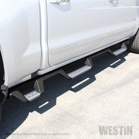 Westin/HDX 07-18 Chevrolet Silverado 1500 Crew (5.5ft) (Excl Classic) Drop WTW Nerf Step Bars - Blk - 56-5345652