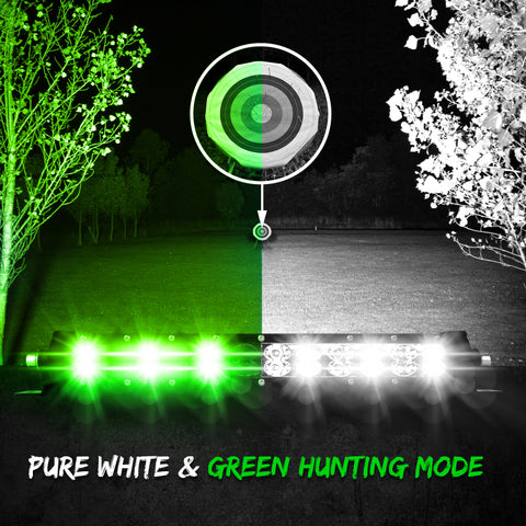 XK Glow RGBW Light Bar High Power Offroad Work/Hunting Light w/ Bluetooth Controller 14In - XK-BAR-14